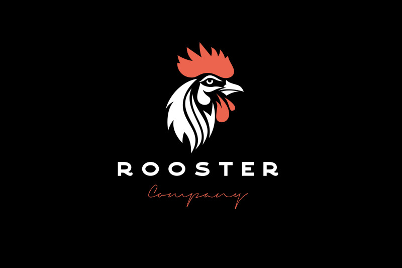 rooster-head-logo-design-vector