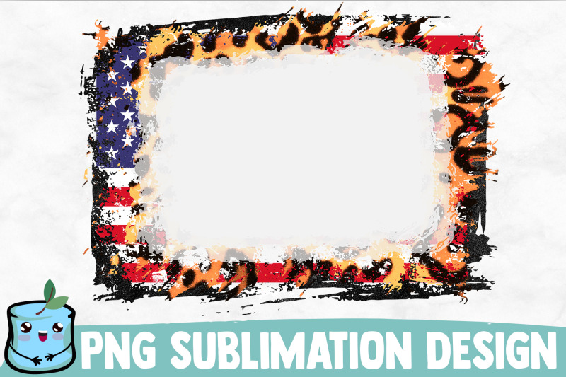 bleached-leopard-usa-flag-sublimation-frame