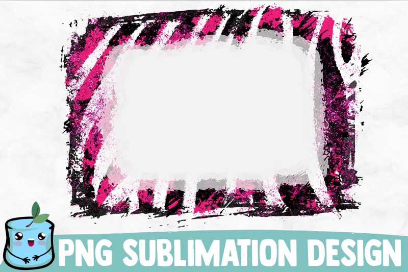 bleached-pink-zebra-sublimation-frame