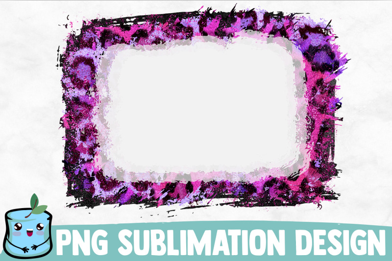 bleached-purple-pink-leopard-sublimation-frame