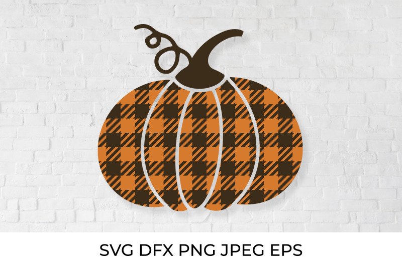 pumpkin-made-of-buffalo-plaid-pattern-fall-decorations