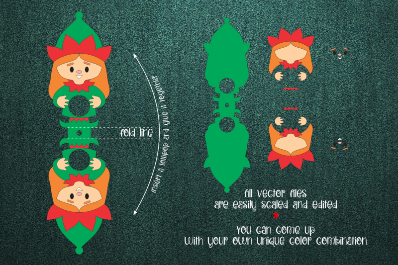 christmas-elf-girl-lollipop-holder-template-svg