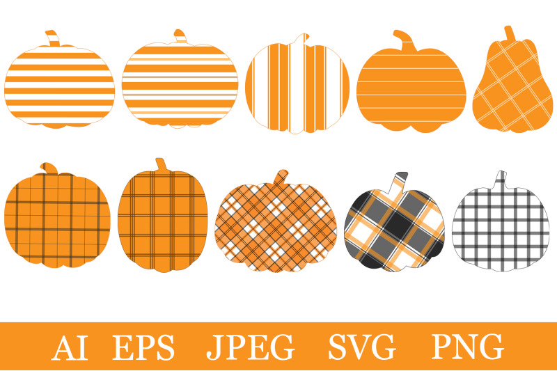 pumpkin-plaid-print-pumpkin-silhouette-svg-pumpkin-strips