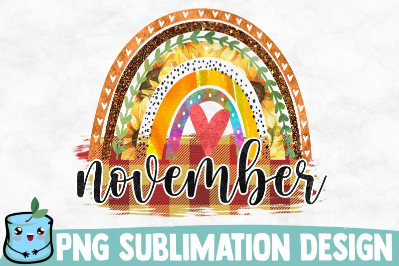 november-rainbow-sublimation-design