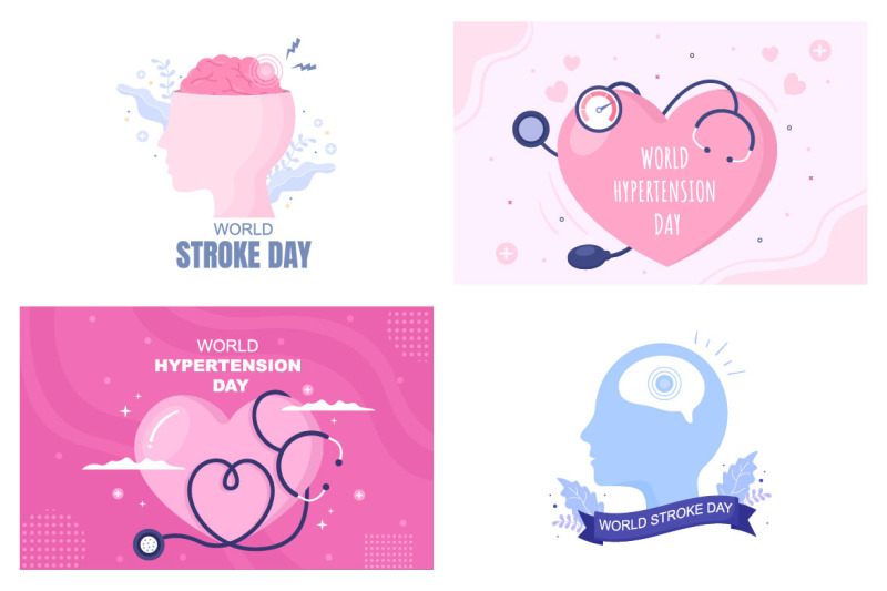 14-world-stroke-and-hypertension-day-vector-illustration