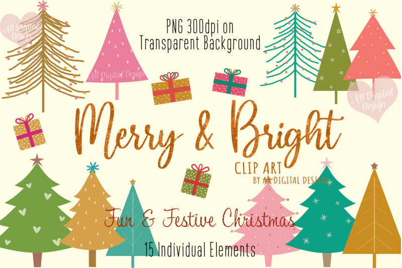 colorful-christmas-tree-clipart-bright-modern-christmas-trees-png