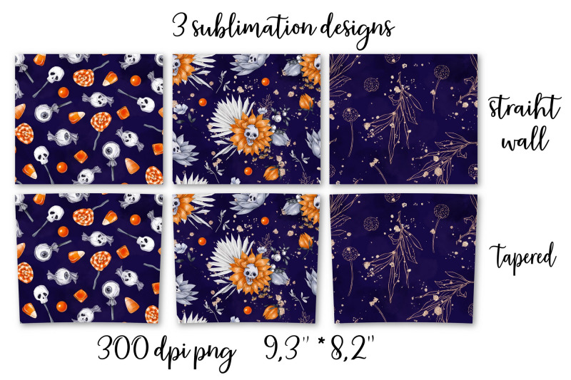 halloween-sublimation-design-skinny-tumbler-wrap-design