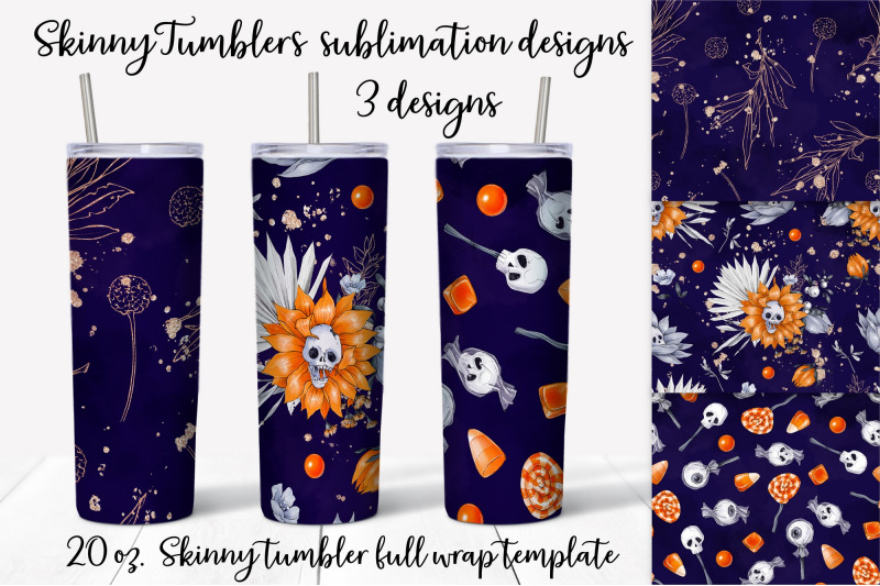 halloween-sublimation-design-skinny-tumbler-wrap-design