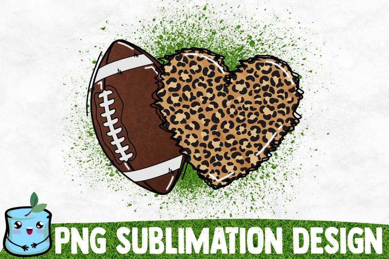 football-heart-sublimation-design