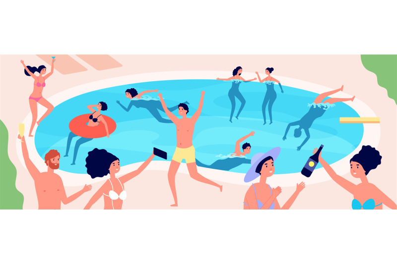 pool-party-summer-vacation-cartoon-friends-have-fun-meeting-boy-gir
