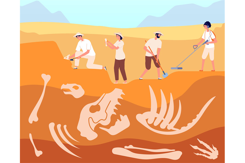 paleontologist-archeologist-discovery-reptile-fossil-research-woman