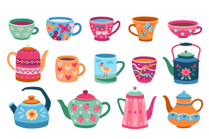 cups-and-teapot-scandinavian-kitchen-cup-trendy-colored-coffee-mug-k