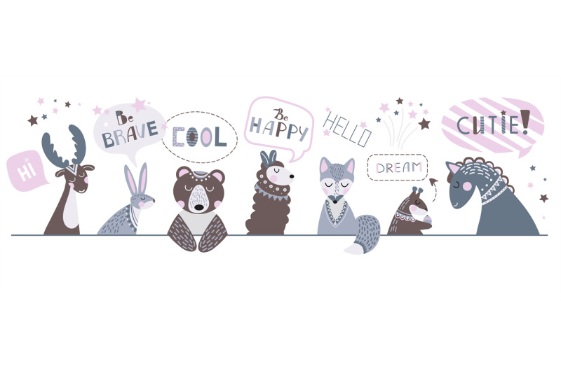 cute-nursery-banner-children-animals-draw-positive-phrases-childish