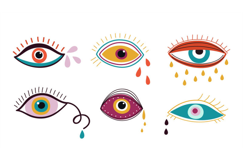 crying-eyes-abstract-eye-drops-colorful-falling-down-contemporary-t