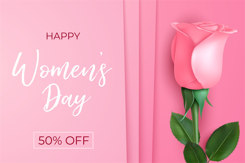 women-day-poster-sale-banner-pink-rose-8-march-background-mother-da