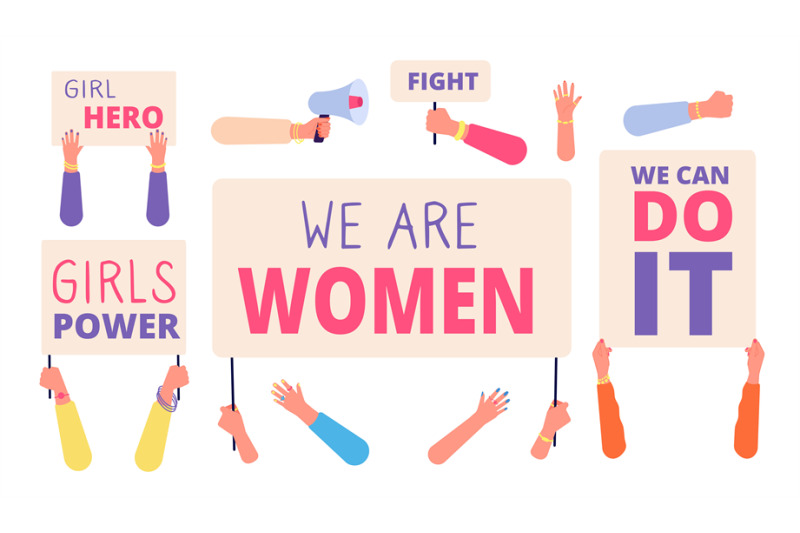 women-rights-banners-woman-power-girl-rights-protest-international