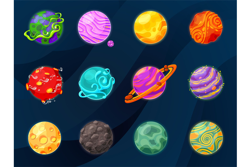 cartoon-fantasy-planets-space-planet-slime-or-jelly-satellites-in-un
