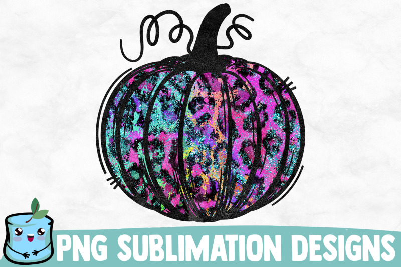 blue-purple-leopard-pumpkin-sublimation-design