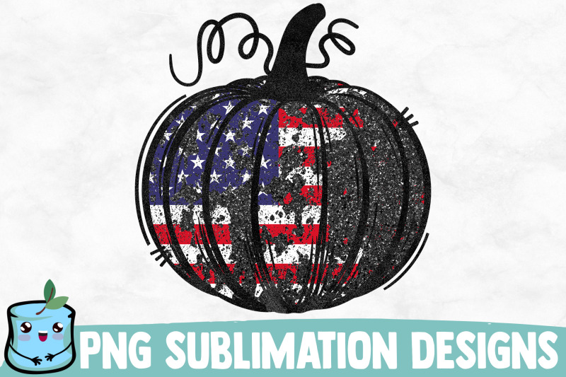glitter-usa-flag-pumpkin-sublimation-design