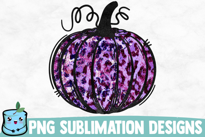 violet-leopard-pumpkin-sublimation-design