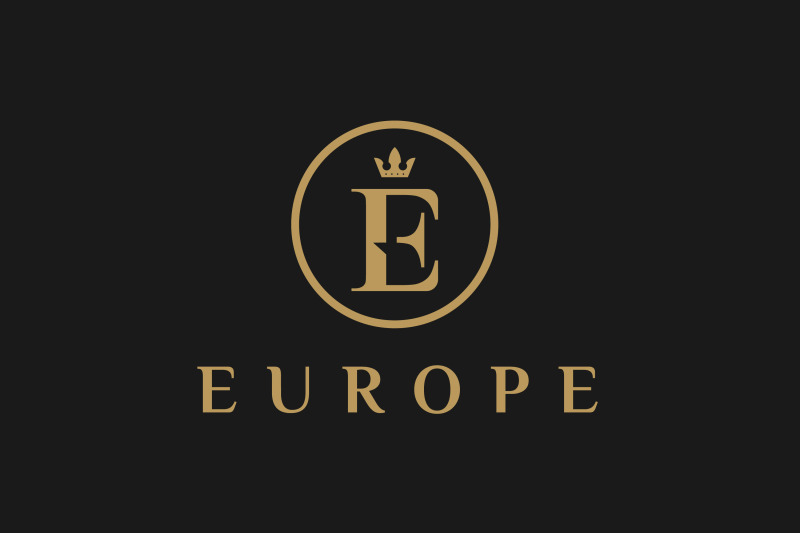 initial-letter-e-with-crown-logo-design