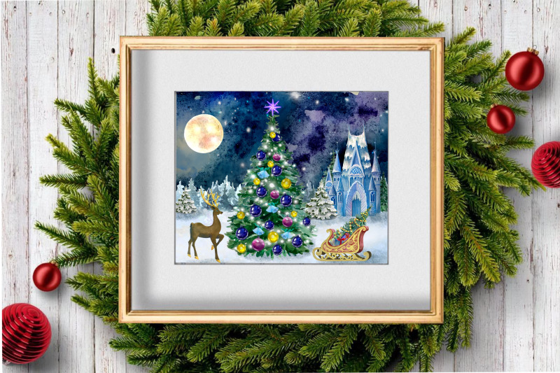christmas-clipart-ice-palace-watercolor-christmas-blue-winter-snow-h