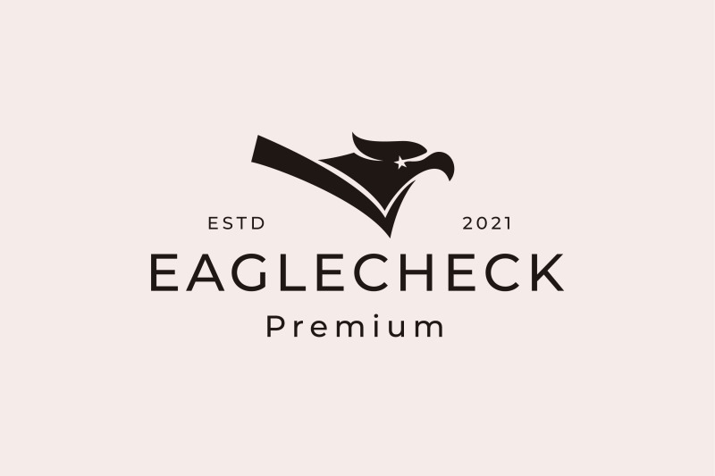 vintage-hipster-eagle-check-logo-design