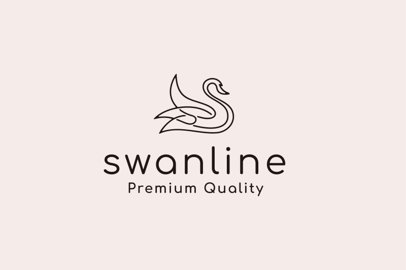 line-art-swan-logo-design-vector