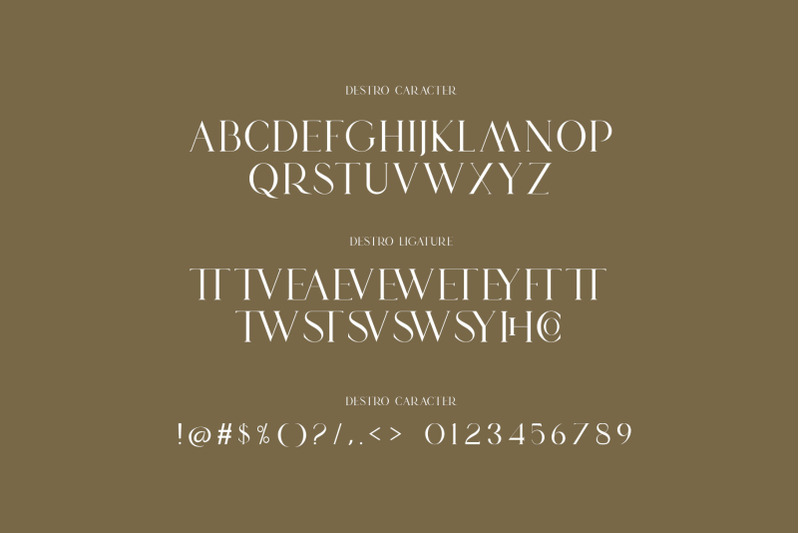 destro-ligature-serif-typeface