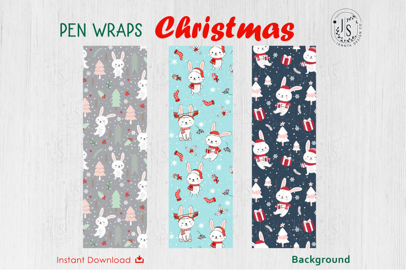 christmas-bunny-rabbit-pen-wraps-png-file-set