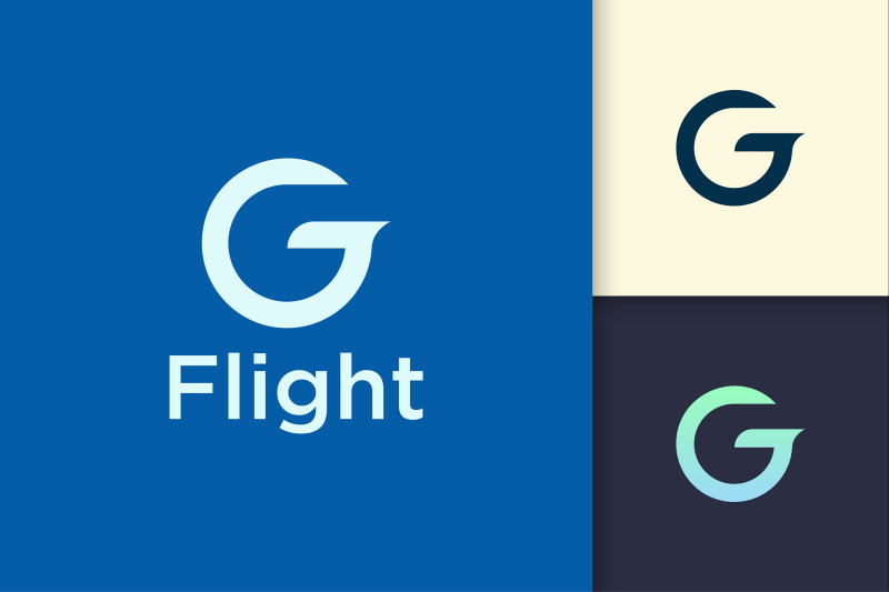 simple-plane-logo-with-letter-g-shape