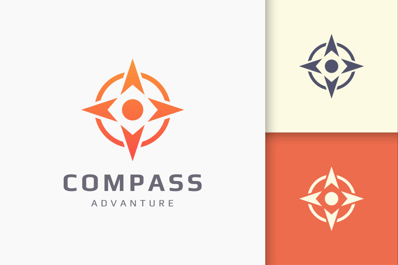 pointer-or-compass-logo-template