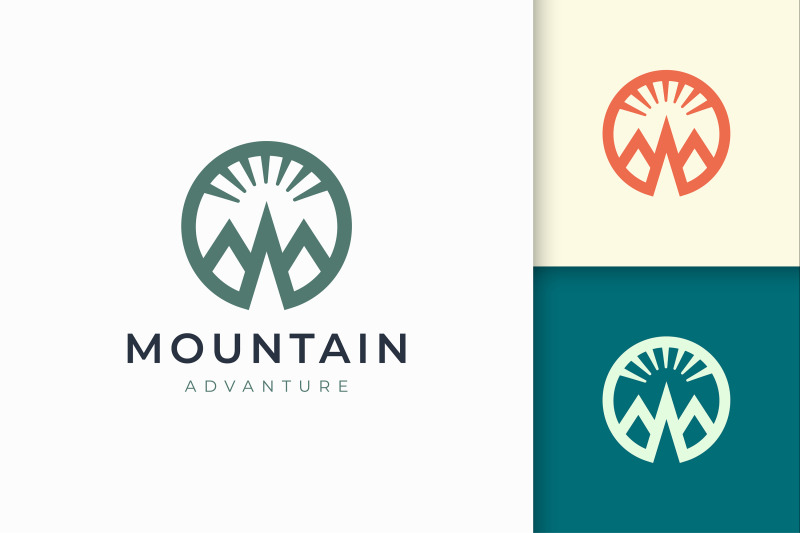 hiking-or-climbing-logo-template