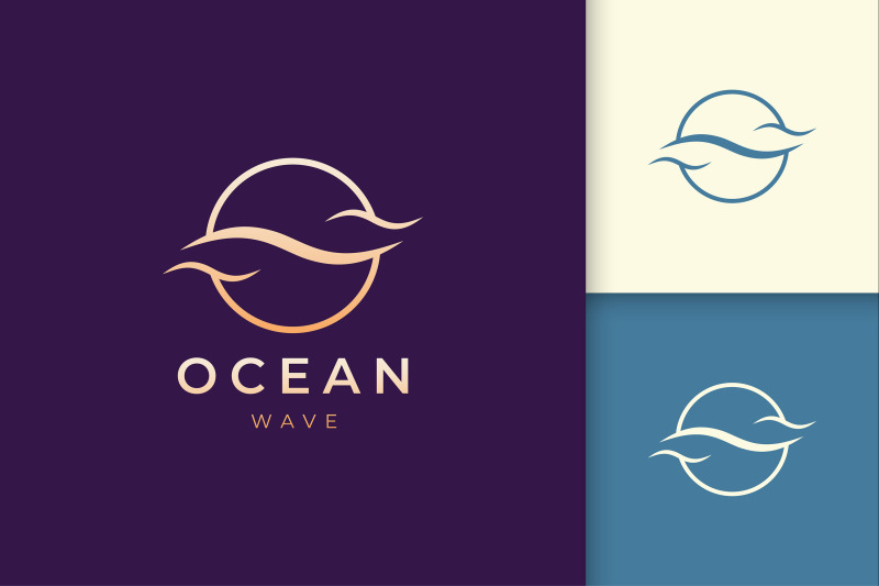 luxury-sea-wave-logo-template