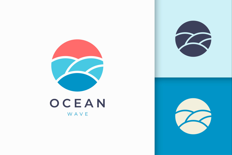 ocean-with-sun-or-surfing-logo-template