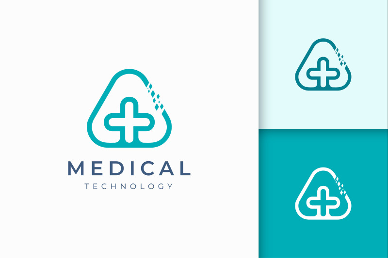 medical-technology-logo-in-modern-shape