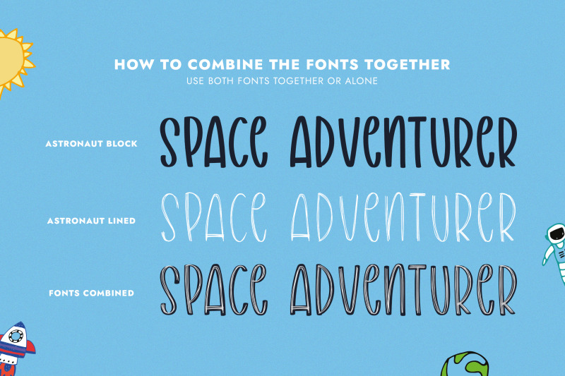 astronaut-font-cute-fonts-kids-fonts-doodle-fonts
