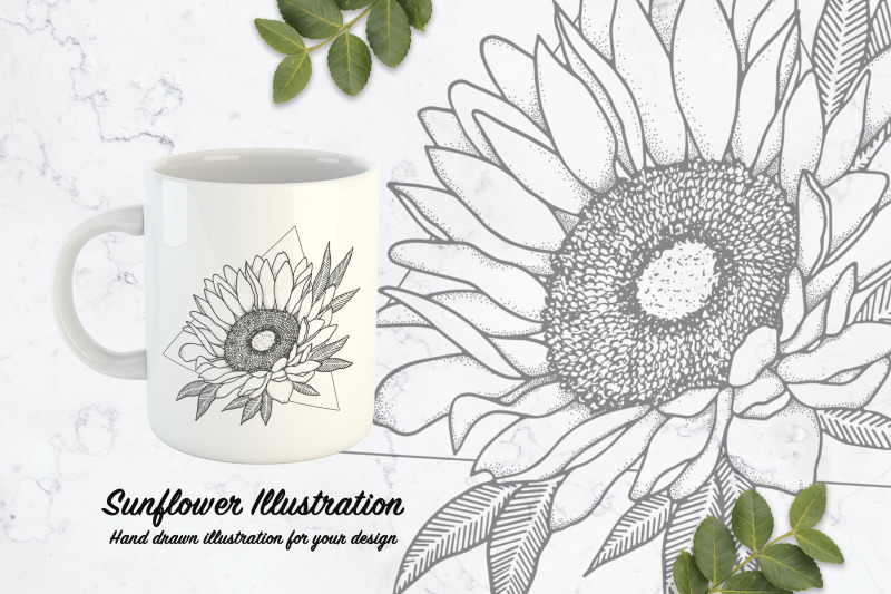 sunflower-vector-illustration-tattoo-line-art-svg-eps