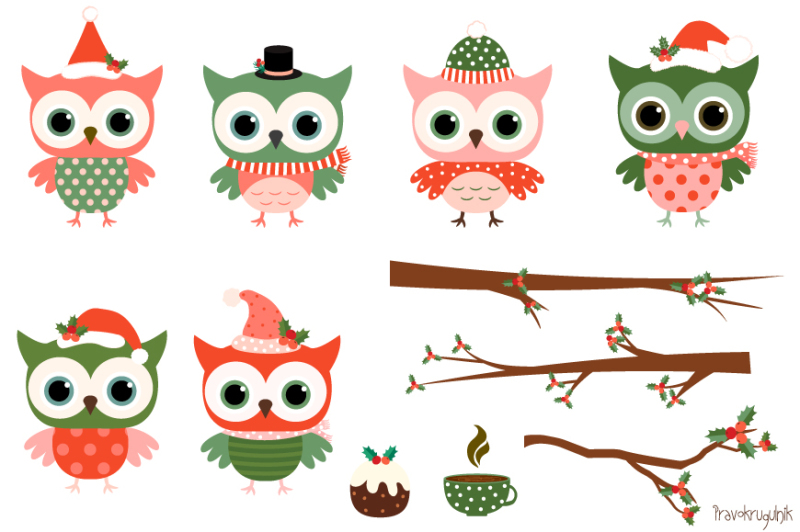 christmas-owls-clipart-set-cute-owl-clip-art-winter-holiday-owls-in-red-and-green