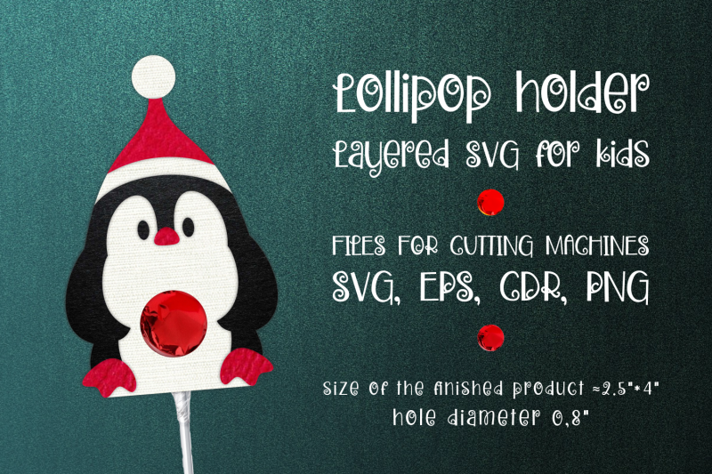 penguin-christmas-lollipop-holder-template-svg