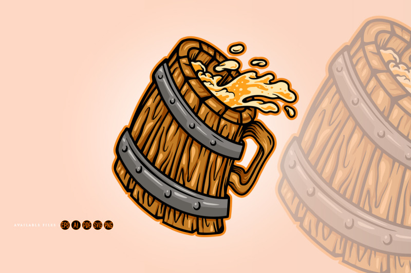 wooden-vintage-glass-beer-logo