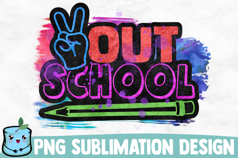 out-school-sublimation-design