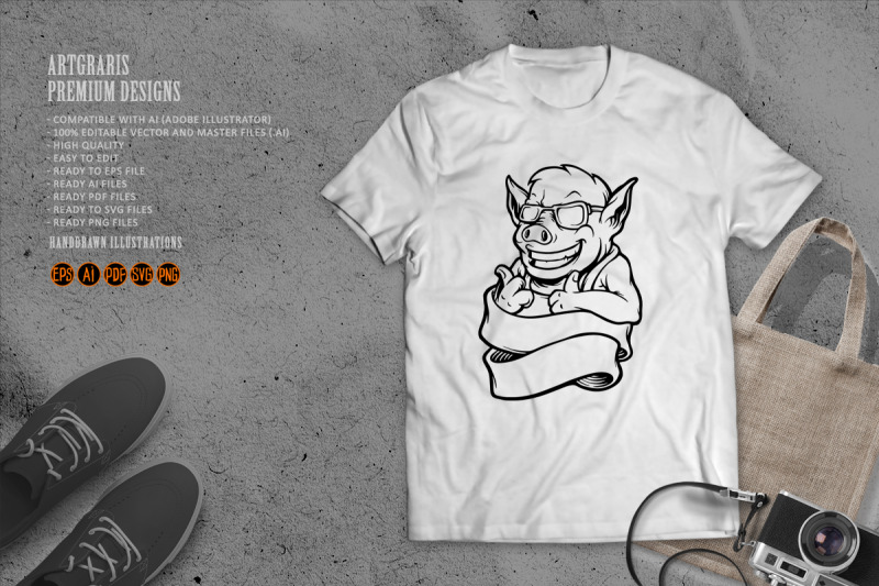 pig-cool-delicious-silhouette-banner