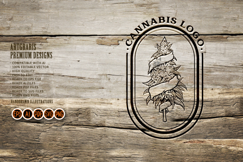 vintage-cannabis-plant-logo-silhouette