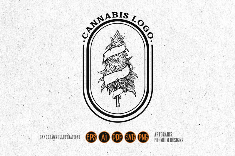 vintage-cannabis-plant-logo-silhouette