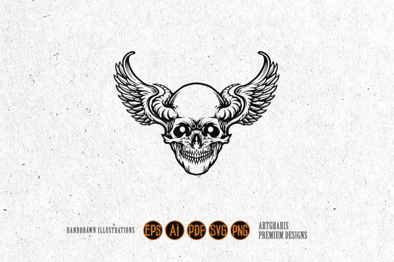 wing-skull-sport-logo-silhouette-svg