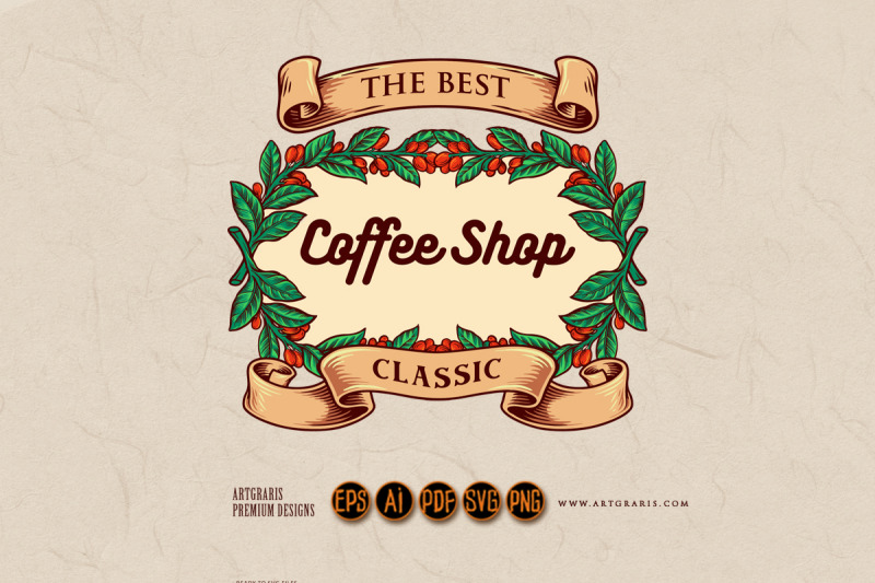 coffee-shop-classic-with-vintage-ribbon-badge