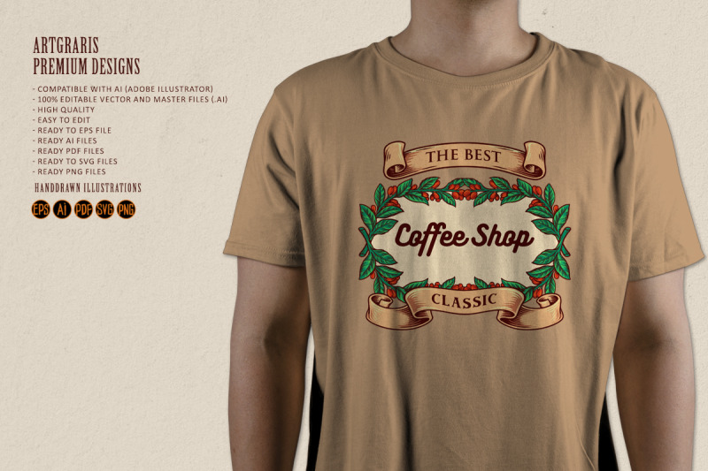 coffee-shop-classic-with-vintage-ribbon-badge