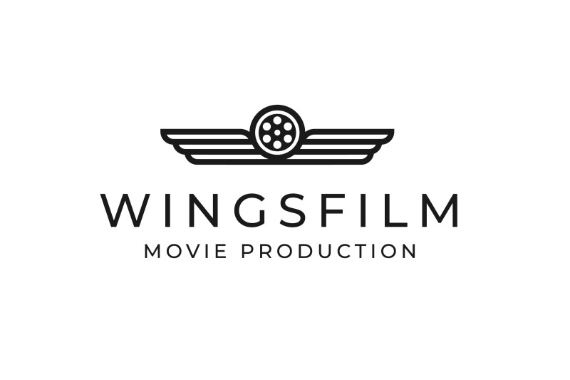 wings-and-film-reel-for-movie-production-logo-design