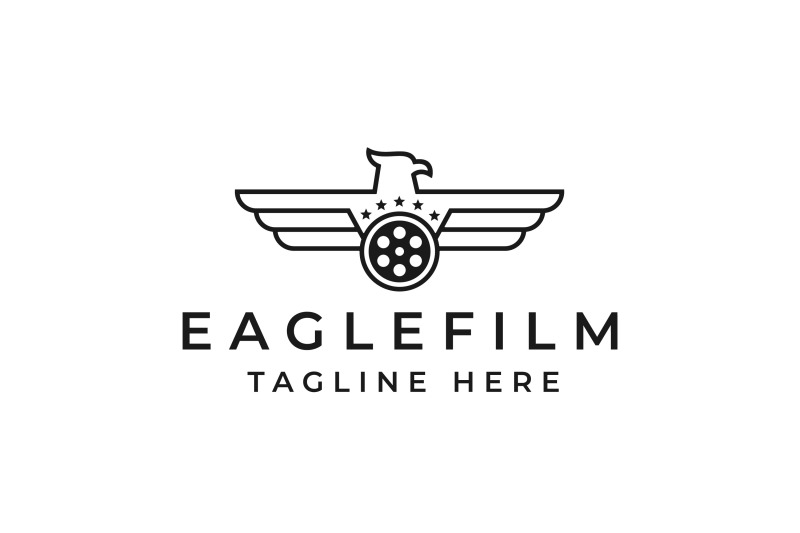 eagle-bird-with-film-roll-logo-design